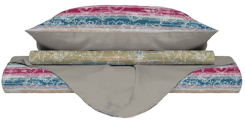 Copripiumino con Federe Stampato Love Lines Varie Misure