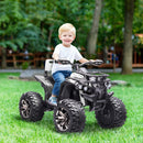Quad Elettrico per Bambini 3-5 Anni 12V con Fari e Pedale Presa USB per Musica Bianco  