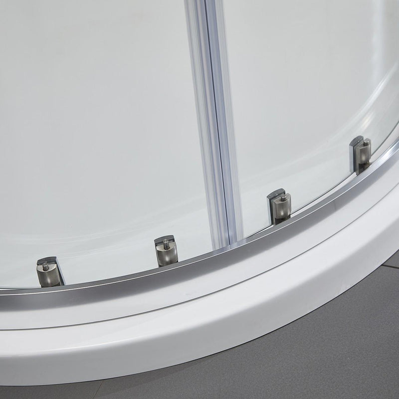 Box Doccia Semicircolare 2 Ante Scorrevoli in Cristallo Trasparente 6mm H195 Bonussi Giuly Varie Misure