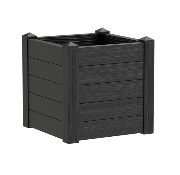 sconto Fioriera da Giardino 42x42x40 cm in Polipropilene Trama 001 Ash Antracite