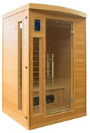 Sauna Finlandese ad Infrarossi 2 Posti 120x123 cm H190 in Legno di Abete Apollon 2