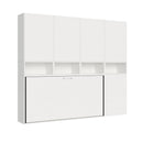 Letto Singolo a Scomparsa Composizione C Kando H226,7 Bianco Frassino con Materasso