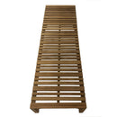 Lettino Prendisole Reclinabile Elafonisi 200x65x31,5 cm a Doghe in Legno Teak       