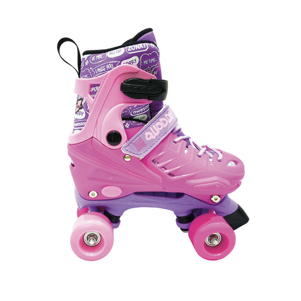 Pattini Classici con Scarpa Allungabile Misura Regolabile 31-34 Freno a Tampone Rosa/Viola prezzo