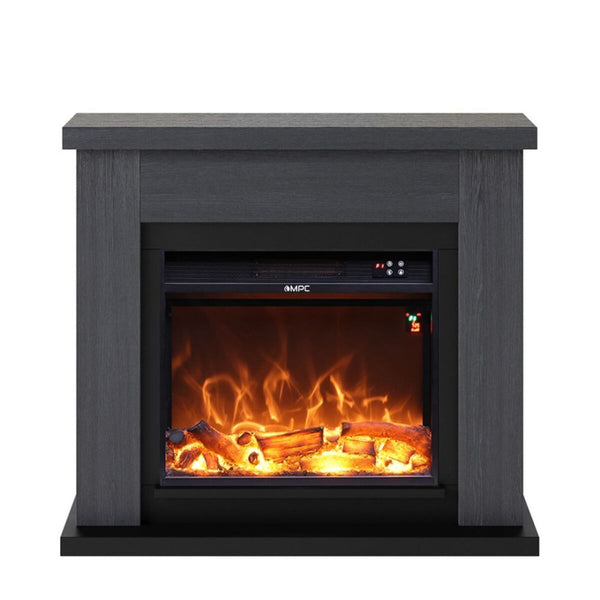 Camino Elettrico da Pavimento 99x88,3x25 cm Effetto Fiamma 1500W Sined Asciano Grigio sconto