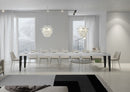  Tavolo Allungabile 180-440x90x77 cm Flame Premium Bianco Frassino Telaio Antracite