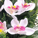 Set 4 Bouquet Artificiali Frontale di Orchidee Altezza 51 cm Rosa