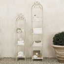 Set 2 Scaffali Doriane in Alluminio Bianco Antico