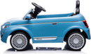 Macchina Elettrica per Bambini Licenza Fiat 500 12V con Telecomando Azzurro