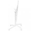 Tavolo Vega 70x70x73 h cm in Acciaio Bianco