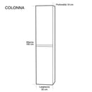 Mobile da Bagno Sospeso con Colonna Mazzoni Maiorca Light Noce Scuro Frassinato
