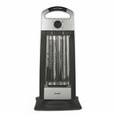 Stufa Elettrica 2 Elementi 30x23x62 cm 900W Kooper Nera e Grigia