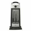 Stufa Elettrica 2 Elementi 30x23x62 cm 900W Kooper Nera e Grigia