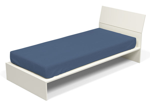 sconto Lenzuolo Sotto con Angoli ed Elastico Tinta Unita Avio