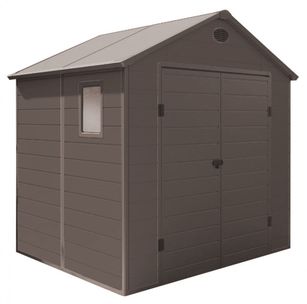 sconto Casetta Box da Giardino Hause 190x192x226 h cm in Plastica Marrone