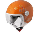 Casco Demi-Jet per Bambini Visiera Sagomata CGM Havana Smile 205S Arancione