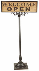 Targa piedistallo open/closed cm 57x23,5xh105
