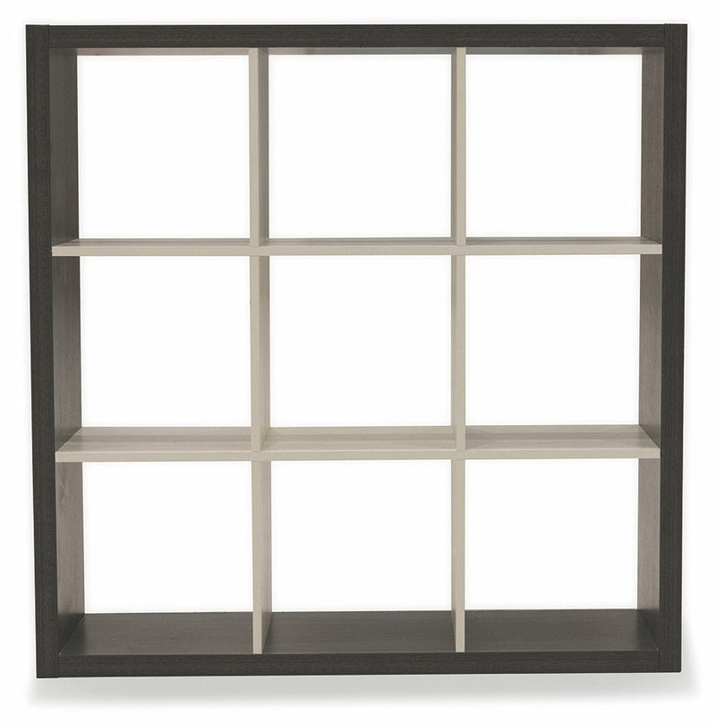 Libreria 9 Ripiani 113x113x39 cm in MDF Soriani Marrone e Bianca