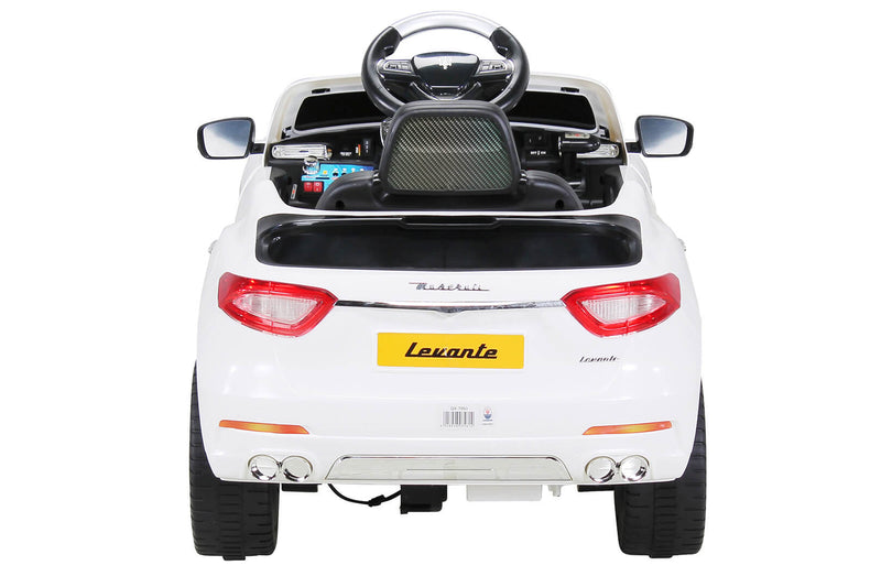 Macchina Elettrica per Bambini 12V con Licenza Maserati Levante Deluxe Bianca