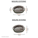 Cuccia Imbottita per Cani e Gatti in Poliestere Coccole Beige