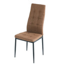 Set 4 Sedie 50x44x96 cm in Tessuto Milano Nocciola