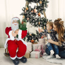 Pupazzo Babbo Natale H90 cm Seduto con Regali Rosso
