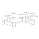 Tavolino da salotto 80x50x27,5 cm Mansu antracite doppio ripiano