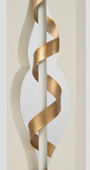 Lampada da tavolo Elegant in Metallo Intreccio Bianco con Oro