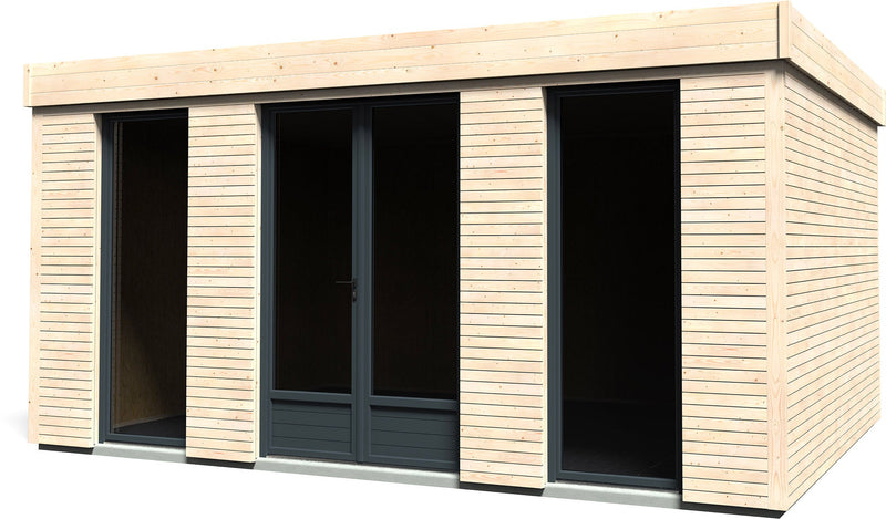 Casetta Abitabile da Giardino 4,97x3,65m Senza Pavimento con Pareti Isolanti Decor Home 15m²