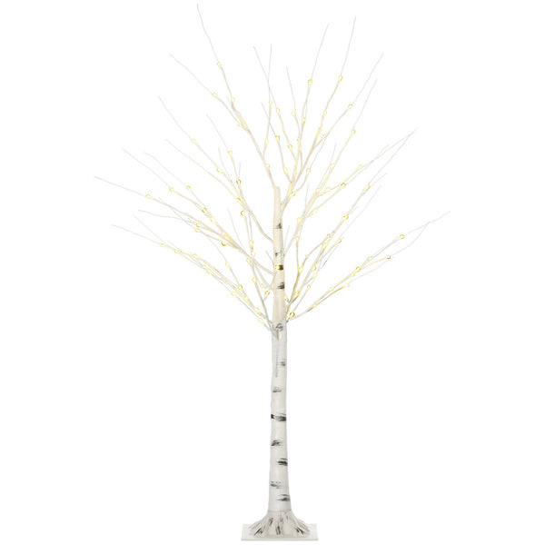 Albero di Natale Artificiale 150 cm 12 Rami con Luci LED 3000K per Interni ed Esterni al Coperto Bianco online