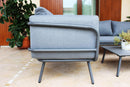 Salotto Angolare Suez con Cuscini in Alluminio Grigio