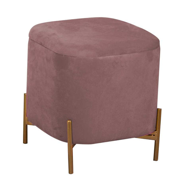 Pouf Contenitore 38x38xh45 cm in Tessuto Velluto Rosa prezzo