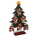 Albero espositore legno c/36 decorazioni base rettangolare cm 34x12xh59
