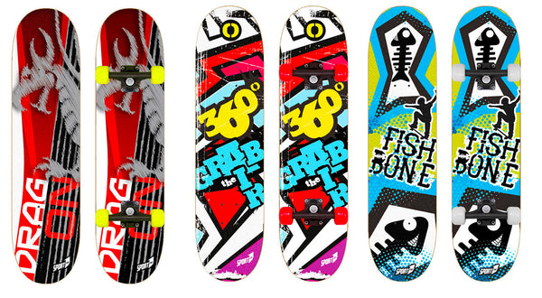 online Skateboard con Tavola 80 cm in Legno Concava Double Drago Fish Grab