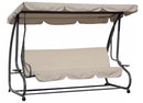 Dondolo 3 Posti da Giardino cm in Acciaio Becker Rodi Beige
