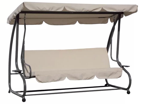 Dondolo 3 Posti da Giardino cm in Acciaio Becker Rodi Beige online