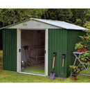 Casetta Box da Giardino in Lamiera 261x181x198 cm Basic L Verde