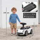 Auto Cavalcabile a Spinta per Bambini 18-36 Mesi Licenza Porsche 63x28,5x38 cm con Clacson Fari Suoni in PP Bianco      