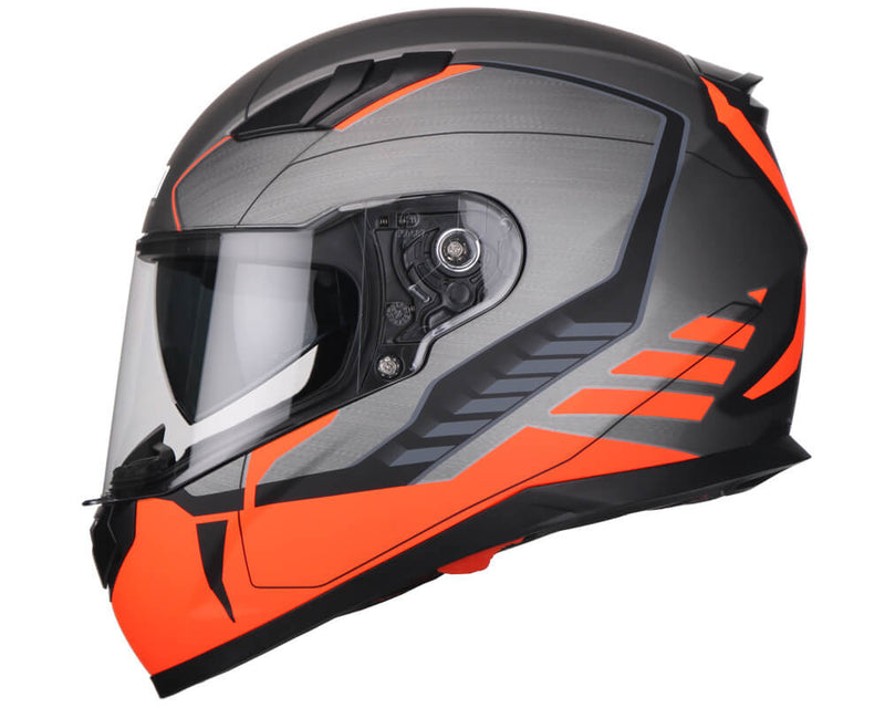Casco Integrale per Scooter Visiera Lunga CGM Silverstone 317G Arancione Fluo Opaco Varie Misure