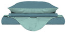 Copripiumino con Sacco e Federe Doubleface Ottanio\/Verde Acqua