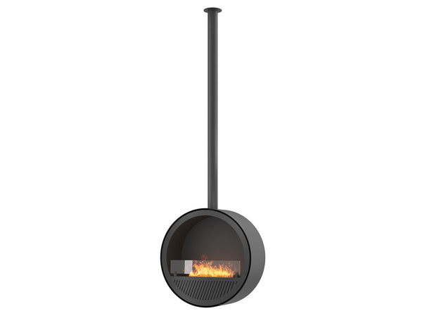 acquista Camino a Bioetanolo Sospeso Ø72,4x30x220,4 cm Incyrcle Slim Nero