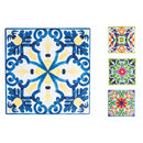 Set 4 Sottobicchieri 10x10x0,5 cm  in Ceramica VdE Tivoli 1996 Naxos