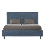 Letto Matrimoniale Francese Agueda Blu Varie Misure