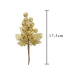 Set 24 Uva Glitter H17,5 cm Oro