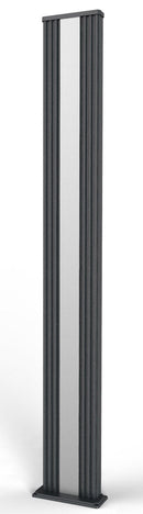 Doccia Solare da Esterno Giardino 40L Miscelatore e Doccetta Mobile Arkema Dada S Fascia Inox Grigio Antracite Inox