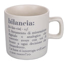 Tazzina Caffè Zodiaco "bilancia" Ø6x6,5 cm in Bone China VdE Tivoli 1996 Bianco