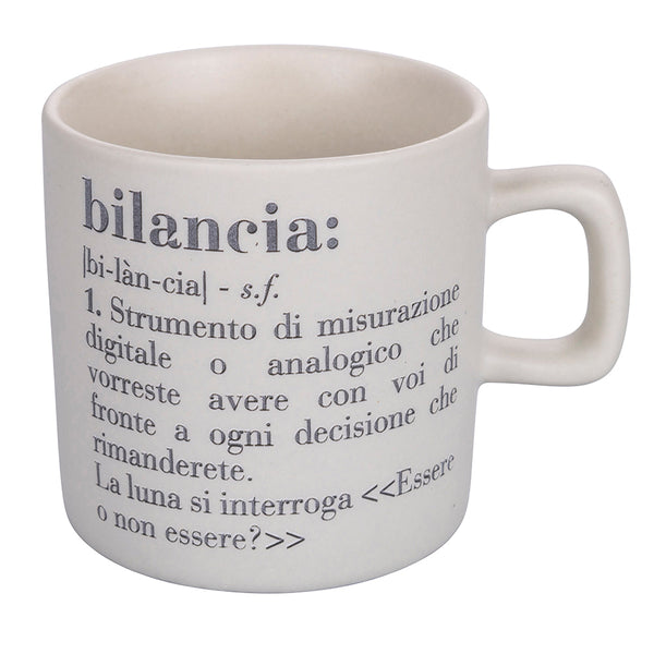 online Tazzina Caffè Zodiaco "bilancia" Ø6x6,5 cm in Bone China VdE Tivoli 1996 Bianco