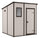 Casetta da Giardino Porta Attrezzi 183,5x185x200 cmin Resina Effetto Legno Keter Manor Pent 6x6 Beige