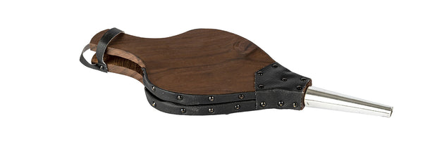 Mantice 39xØ16x3,5 cm in Legno e Pelle Sintetica Color Legno e Nero prezzo