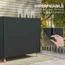 Copertura per Dondolo da Giardino 3 Posti Impermeabile e Anti UV 220x125x172 cm Nero